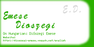 emese dioszegi business card